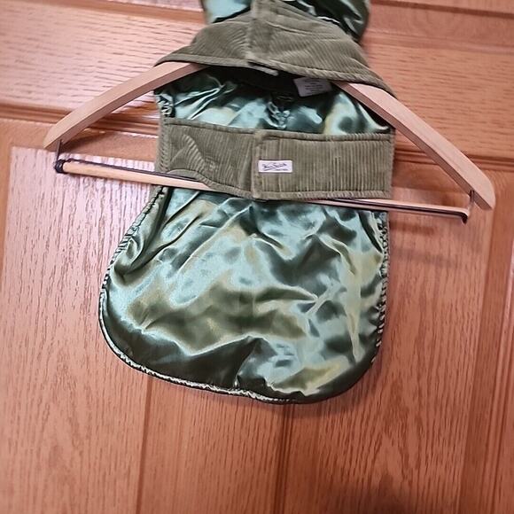 Woolrich Cotton Corduroy Green Dog Jacket Pea Coat w/Buttons Size M - Picture 6 of 7